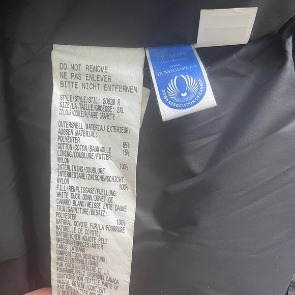 Graphite Winter Coat- Canada Goose- 2XL - Picture 2 of 5